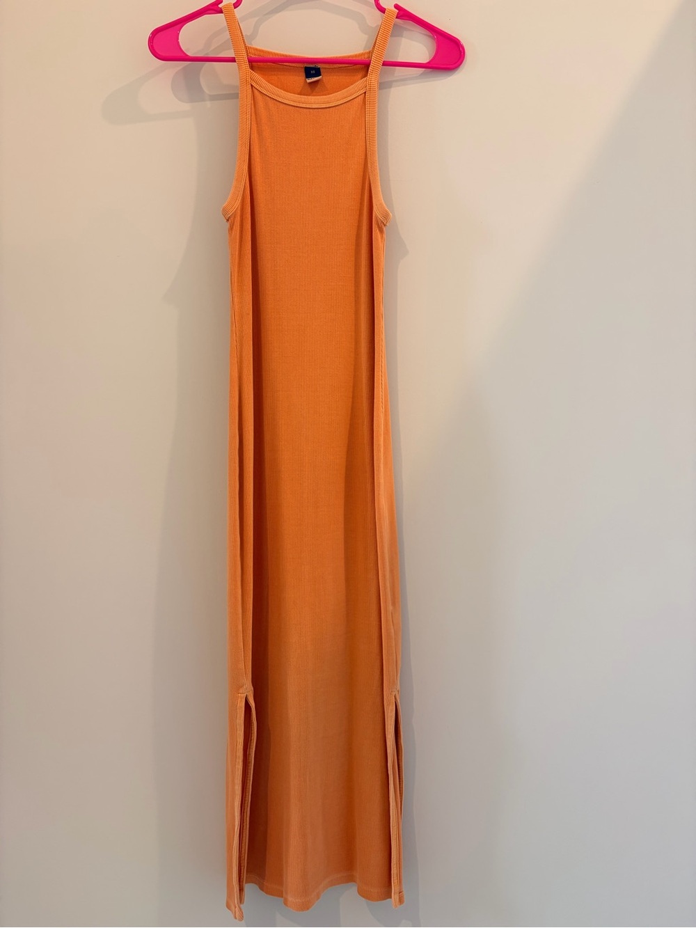 Old Navy Orange Tank Maxi Dress with Side Slits